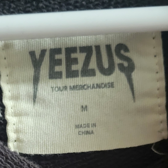 PACSUN YEEZUS TOUR KANYE WEST SWEATSHIRT SWEATER HOODIE BLACK MEDIUM FOG RARE - Picture 3 of 4